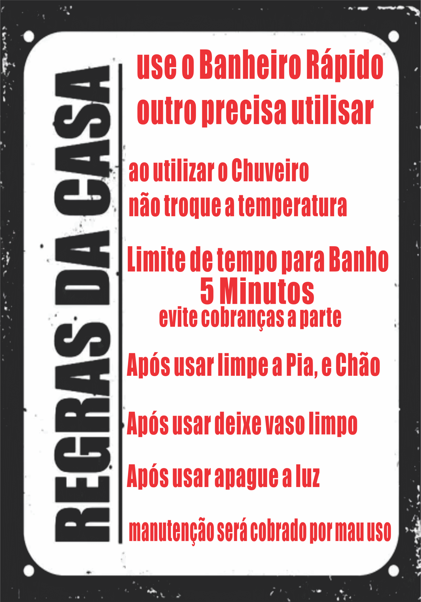 3Regras da Casa
